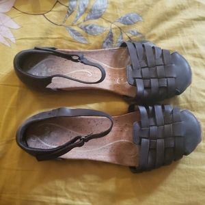 Ahnu Black Malini Mary Jane Sandals